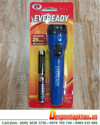 Eveready LC1L2A (Vỏ màu ĐỎ), Đèn pin chiếu sáng bóng LED Eveready LC1L2A /sử dụng 02 pin AA 1.5v /Bảo hành 01 tháng