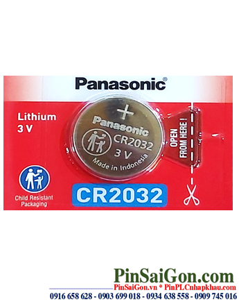 Panasonic CR2032; Pin 3v lithium Panasonic CR2032 _Made in Indonesia (MẪU MỚI)
