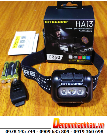 Nitecore HA13, Đèn đội đầu Nitecore HA13 với 350 lumens chính hãng