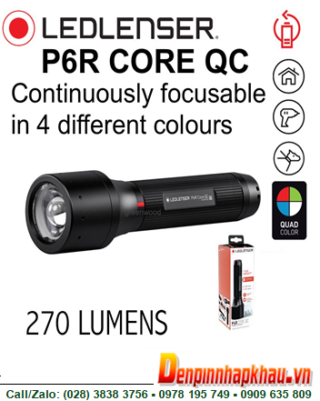LED LENSER P6R CORE QC, Đèn pin siêu sáng LED LENSER P6R CORE QC chính hãng