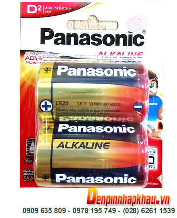 Pin đại D Panasonic LR20T/2B Alkaline 1.5v chính hãng Made in Thailand