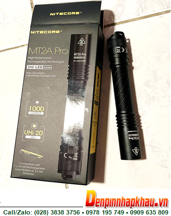 Nitecore MT-2A Pro, Đèn pin siêu sáng Nitecore MT-2A Pro (1000 lumens, bóng LED UHi 20)