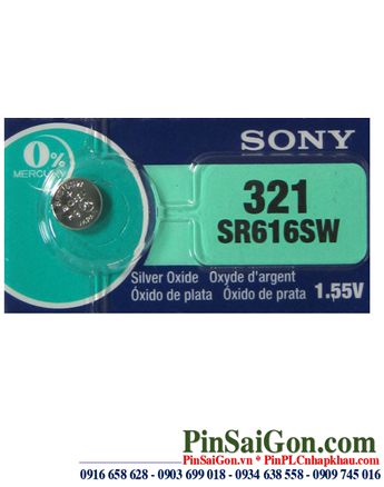 Sony SR616SW _Pin 321; Pin đồng hồ Sony SR616SW _Pin 321 silver oxide 1.55v