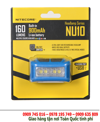 Đèn pin đội đầu siêu sáng Nitecore NU10 với 160Lumens chiếu xa 100m| Bảo hành 1 năm