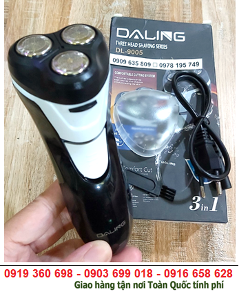 Daling DL-9005; Máy cạo râu Daling DL-9005 với 03 lưỡi cạo tròn bén chính hãng /Bảo hành 03 tháng