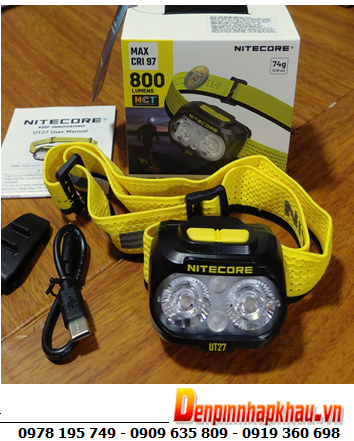 Nitecore UT27, Đèn đội đầu Nitecore UT27, Đèn đeo trán Nitecore UT27 (800 lumens, Dual Output)