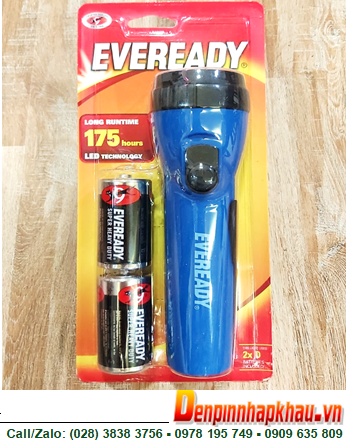 Đèn pin trực bảo vệ Đèn pin Eveready LC1L2D, Đèn pin Eveready LC1L2D bóng LED ( 2 pin AA 1.5v) Bảo hành 03 tháng