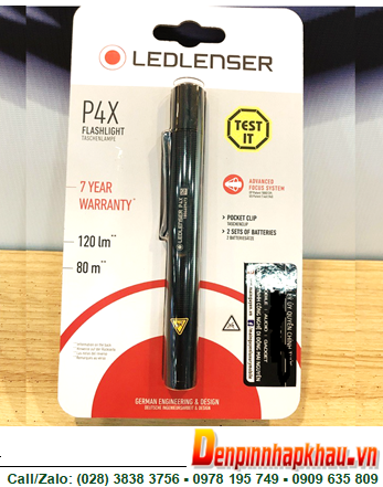 Đèn pin siêu sáng chuẩn FL1 quốc tế LedLenser P4X bóng 120lumens chiếu xa 80m