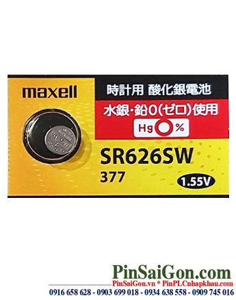 Pin cúc áo Maxell SR626SW silve oxide 1.55v