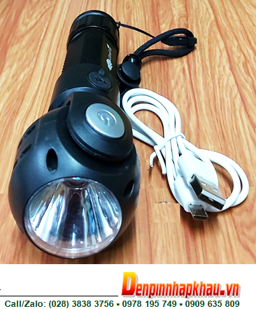 Đèn pin siêu sáng có cổng USB Ultrafire HY-199 bóng XML-T6 Made in Thailand | Bảo hành 6 tháng
