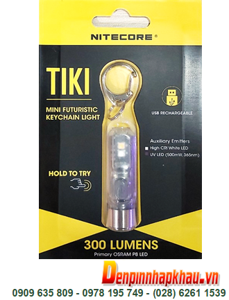 Nitecore TIKI _Đèn pin MÓC KHÓA siêu sáng Nitecore TIKI 300Lumens (cổng sạc USB)