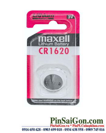 Pin Maxell CR1620; Pin 3v lithium Maxell CR1620 _Cells in Japan _Vỉ 1viên