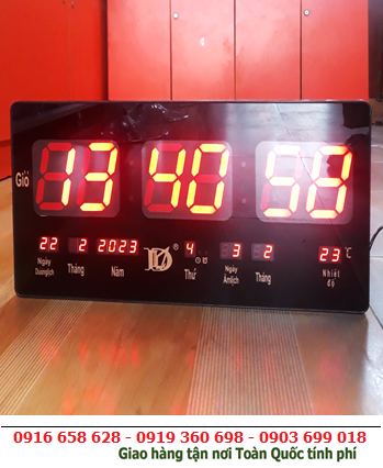 DG 4622; Đồng hồ LED LỊCH VẠN NIÊN (Dương và Âm Lịch) /Giờ-Phút-Thứ -Ngày-Tháng-Năm và Nhiệt độ (ngang46cm x cao2cm) /B.hành 06tháng /CÒN HÀNG