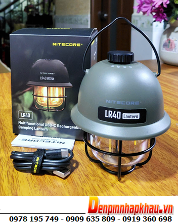 Nitecore LR40, Đèn LANTERN Đèn pin cắm trại NITECORE LR40 sáng 100 lumen pin 4000mAh Powerbank