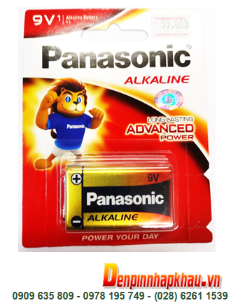 Panasonic 6LR61T/1B; Pin 9v Alkaline Panasonic 6LR61T/1B chính hãng Made in Japan_ Loại Vỉ 1viên