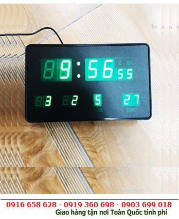 LED JH2158 Digital Clock / Đồng hồ LED Xem giờ và Báo thức (21cmx5.8cm) Giờ-Phút, Ngày-Tuần-Tháng và Nhiệt độ / số LED ĐỎ /B.Hành 03tháng |CÒN HÀNG