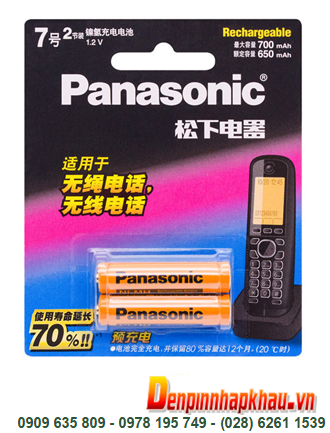 Pin sạc AAA 1.2v Panasonic HR03, AAA650mAh chính hãng