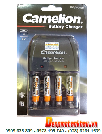 Camelion BC-0904SM _Bộ sạc pin BC-0904SM kèm 4 pin sạc Camelion NH-AAA1100BP2 (AAA1100mAh 1.2)