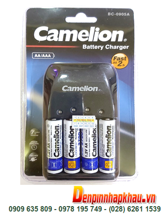 Camelion BC-0905A _Bộ sạc pin BC-0905A kèm 4 pin sạc Camelion NH-AA2700LBP2 (AA2700mAh 1.2v)