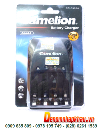Camelion BC-0905A; Máy sạc pin Camelion BC-0905A _04 khe sạc _Sạc nhanh 2giờ _Sac được 1,2,3,4 pin AA-AAA