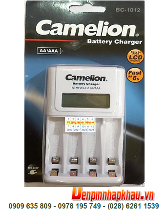 Bộ sạc pin AA, AAA Camelion BC-1012 với màn hình LCD