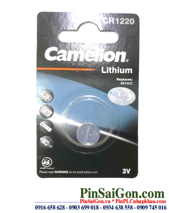 Pin CR1220 _Pin Camelion CR1220; Pin 3v lithium Camelion CR1220 _1viên