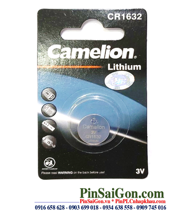 Pin CR1632 _Camelion CR1632; Pin 3v lithium Camelion CR1632 chính hãng (Loại Vỉ 1viên)