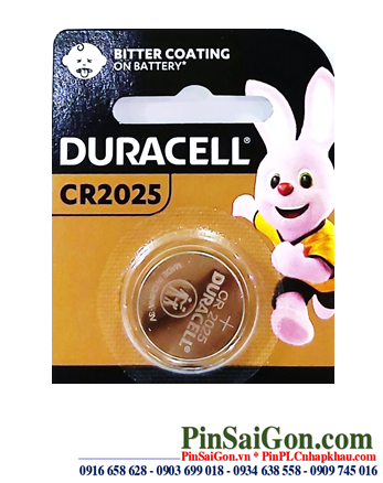 Pin CR2025 _ Duracell DL2025; Pin 3v lithium Duracell CR2025 chính hãng