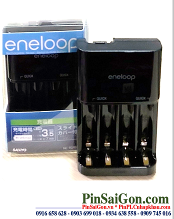 Eneloop NC-TGR01 _Máy sạc pin Eneloop NC-TGR01 sạc nhanh 3,5giờ với 04 rảnh, sạc 2-4 pin AA, AAA