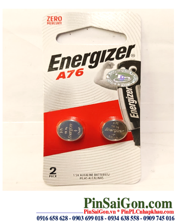 Pin A76-LR44; Pin cúc áo 1.5v Alkaline Energizer A76-LR44-AG13 chính hãng (Loại Vỉ 2viên)