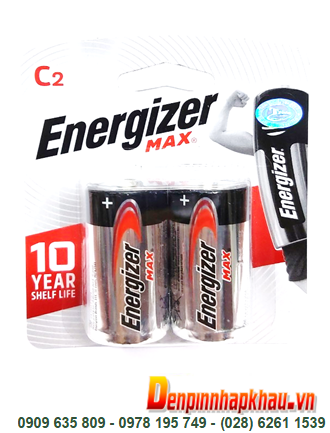 Energizer E93-BP2, Pin trung C 1.5v Alkaline Energizer Max E93-BP2 chính hãng (Loại vỉ 2viên)