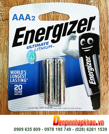 Pin đũa AAA Energizer L92-BP2 Ultimate Lithium 1.5v chính hãng Made in USA