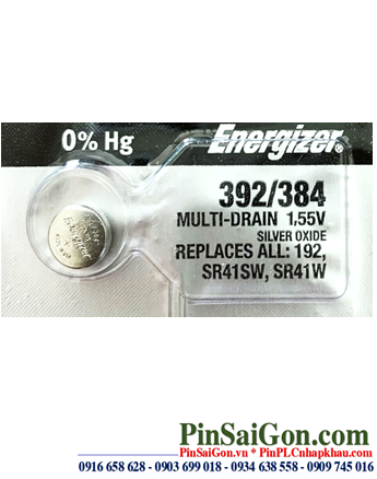 Pin SR41SW 392 384 _Pin cúc áo 1.55v Silver Oxide Energizer SR41SW