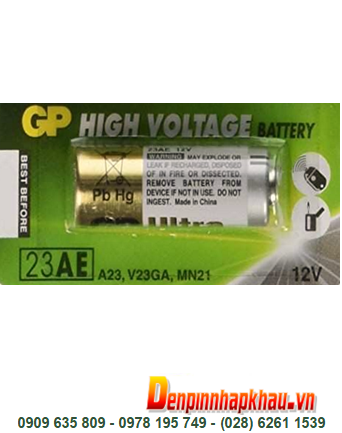 GP 23AE; Pin đèn pin và pin bút laser GP 23AE High Ultra Alkaline 12V _Pin Remote 12v