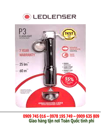 Đèn pin siêu sáng LED LENSER P3 bóng CREELED chuẩn FL1 quốc tế, Đèn pin Bác Sỹ soi Tai mũi Họng