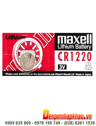 Pin CR1220 _Pin Maxell CR1220; Pin 3v Lithium Maxell CR1220 _Cells in Japan