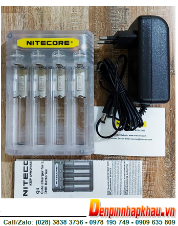 Máy sạc pin AA-AAA-C Nitecore Q4 (Sạc nhanh 4 rảnh), Sạc được pin NiMh-NiCd-Lithium Li-Ion