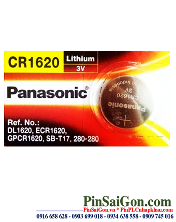 Panasonic CR1620: Pin 3v lithium Panasonic CR1620 chính hãng _(X.xứ Indonesia)