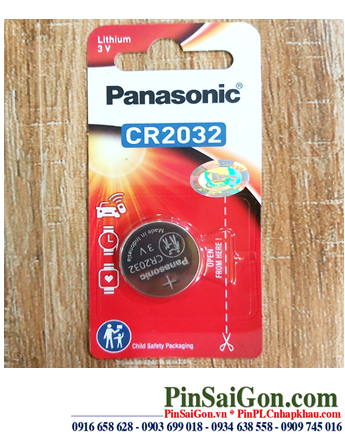 Panasonic CR2032; Pin 3v Lithium Panasonic CR2032/1B chính hãng _Made in Indonesia (Loại vỉ 1viên)