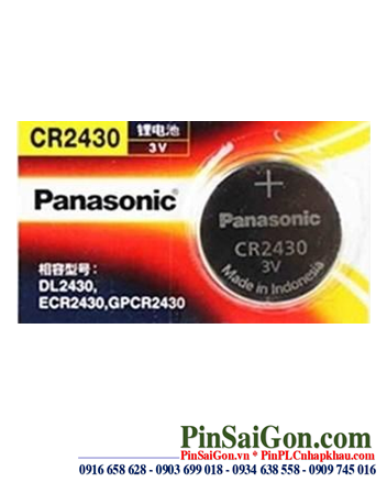 Panasonic CR2430; Pin 3v lithium Panasonic CR2430 _Made in Indonesia