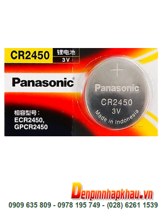 Panasonic CR2450 - Pin 3v lithium Panasonic CR2450 chính hãng Made in Indonesia| Còn hàng
