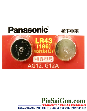 Pin LR43 AG12; Pin 1,5v Alkaline Panasonic LR43 AG12 chính hãng _viên