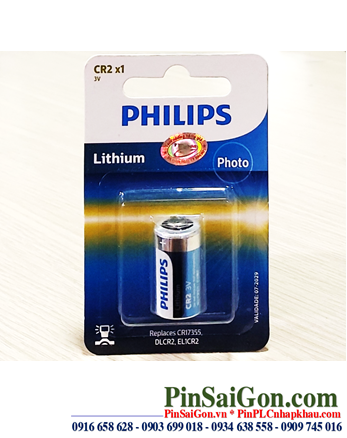Pin CR2 _Pin CR15H270; Pin 3v lithium Philips DLCR2 chính hãng _Loại Vỉ 1viên