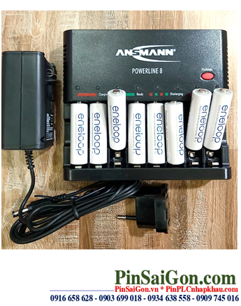 Ansman Powerline 8 _Bộ sạc pin Powerline 8 (kèm 8 pin sạc Eneloop AA2000mAh 1.2v_Made in Japan)