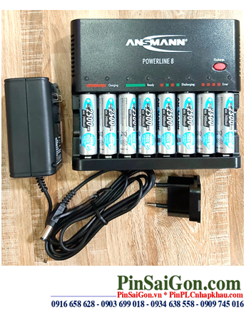Ansman Powerline 8 _Bộ sạc pin Powerline 8 (kèm 8 pin sạc Ansman Mignon AA2500mAh 1.2v)