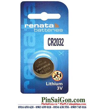 Renata CR2032 _Pin 3v lithium 225mAh Renata CR2032 chính hãng (Loại Vỉ 1viên) _Xuất xứ Thụy sỹ