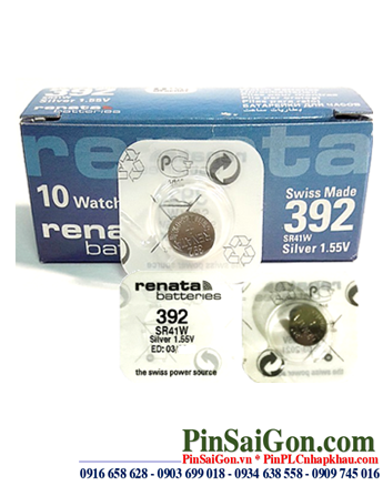 Pin SR41SW 392 384 _Pin cúc áo 1.55v Silver Oxide Renata 392 SR41W (Loại Vỉ 1viên)