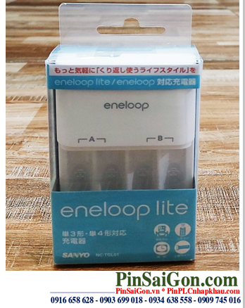 EneloopLite NC-TGL01 _Máy sạc pin EneloopLite NC-TGL01 với 04 Rảnh (mỗi lần sạc 2-4 viên pin AA, AAA)