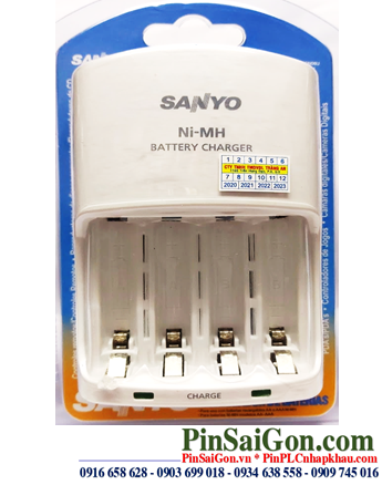 Sanyo NC-MQN06U; Máy sạc pin Sanyo NC-MQN06U _04 khe sạc _Sạc được 1,2,3,4 pin AA-AAA_tự ngắt khi pin đầy