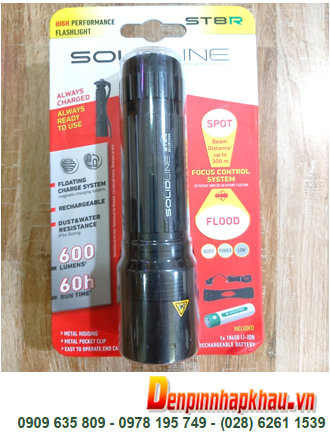 Đèn pin siêu sáng LedLenser Solidline ST8R, sử dụng pin sạc 18650 chính hãng